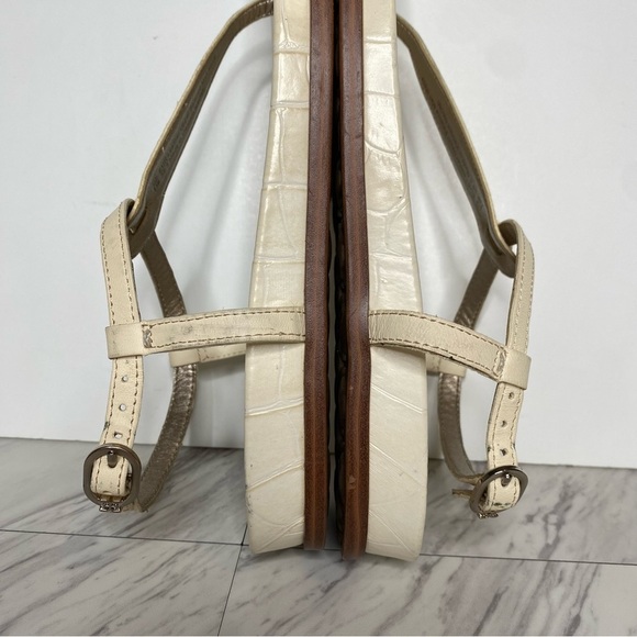 Sam Edelman Naomi Modern Ivory Crocodile Leather Sandal 6 1/2 M - Picture 8 of 14